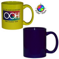 11 Oz. Cobalt Blue Stoneware Mug - 4-Color Process